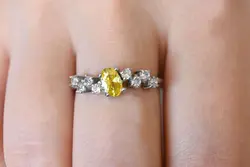 انگشتر نقره مدل نوریا – شعله‌ای از نور و لطافت - لیمو جواهر |lemonjewelry