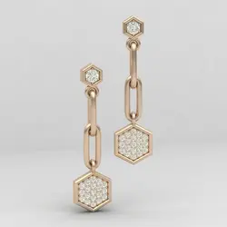 فایل سه‌بعدی گوشواره طلا مدل 100346 – طراحی ظریف برای ساخت جواهر لوکس