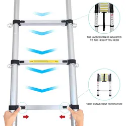 نردبان 13 پله مدل telescopic 5 متری - یکتا شمال