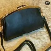 کیف مجلسی زنانه دستی و دوشی دهنه دار چرم شسته درجه 1 با ضمانت