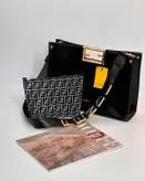 کیف مجلسی زنانه دستی دوشی دخترانه چرم مشکی اسپرت فانتزی مارک فندی FENDI مستر کولیتی لاکچری شیک و خاص اورجینال