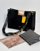 کیف مجلسی زنانه دستی دوشی دخترانه چرم مشکی اسپرت فانتزی مارک فندی FENDI مستر کولیتی لاکچری شیک و خاص اورجینال