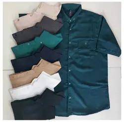پیراهن مردانه آستین کوتاه شانتون سایز بزرگ‌ 2XL.3XL.4XL
