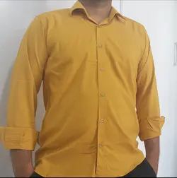 پیراهن مردانه رنگ خردلی
