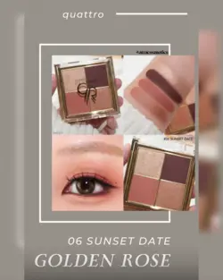 پالت‌های سایه چشم ۴ رنگ گلدن رز   (Golden Rose Quattro Eyeshadow Palette)