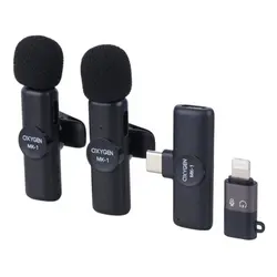 میکروفون یقه ای بی سیم لایتنینگ / تایپ سی اکسیژن مدل MK-1