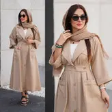 مانتو ساحلی بلند پارکر جنس شانتون فری سایز ارسال رایگان