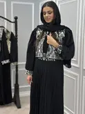 ست سه تیکه ژیله پیراهن کمربند راشل جنس کرپ اندونزی و تافته فری سایز ارسال رایگان