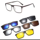 عینک طبی مگنتی ۵ کاوردار جنس استیت کد ۱۲۰۶ رنگ قهوه ای