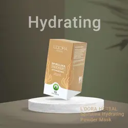 ماسک پودری اسپیرولینا آب رسان لدورا هربال 10 عددی