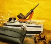 ست پیپ چوبی کد 022 با لوازم و تجهیزات کامل، رنگ مشکی و قهوه ای   چوب آبنوس جعبه فلزی (آلومینیومی) برندold wood (pipe black) با ارسال رایگان/مناسب کادویی؛هدیه دادن؛اکسسوری....لاکچری،فوق حرفه ای، اصل