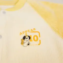 ست سویشرت و شلوار داخل خز مدل کبریتی طرح APPEAR رنگ زرد