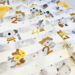 ست بلوز آستین بلند و شلوار طرح کوالا رنگ زرد | راحت و فانتزی