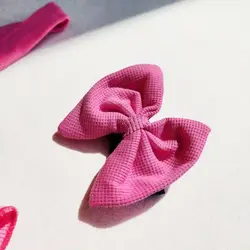 ست بیلر دامنی دخترانه بیسکوئیتی + هدبند پاپیونی سرخابی