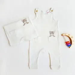 بیلر وارداتی کبریتی طرح خرس رنگ کرم کد 10144 | لطیف و خاص