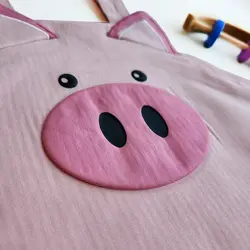 بیلر شلوارکی واردتی طرح خوک رنگ صورتی کد 10208