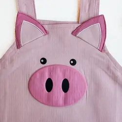 بیلر شلوارکی واردتی طرح خوک رنگ صورتی کد 10208