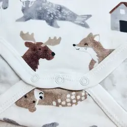 بادی آستین بلند وارداتی طرح دوستای قطبی C&A | بسته‌بندی شیک