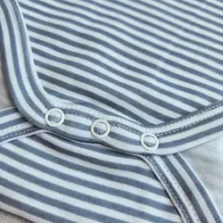 بادی آستین بلند وارداتی طرح راه راه طوسی و سفید برند C&A