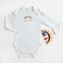 بادی آستین بلند وارداتی طرح گربه خندان برند C&A | پارچه لطیف