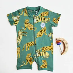 رامپر وارداتی زیپی طرح ببر و پلنگ برند لیندکس | ارسال اکسپرس