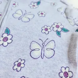 سرهمی کبریتی وارداتی دو زیپ طرح گل و پروانه برند Sprout