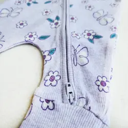 سرهمی کبریتی وارداتی دو زیپ طرح گل و پروانه برند Sprout