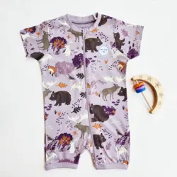 رامپر وارداتی زیپی طرح دوستان جنگلی برند لیندکس | ارسال فوری