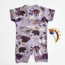 رامپر وارداتی زیپی طرح دوستان جنگلی برند لیندکس | ارسال فوری