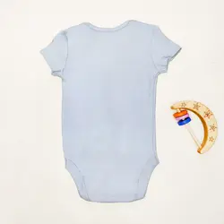 بادی آستین کوتاه وارداتی ساده رنگ آبی روشن کد 10162