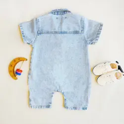 سرهمی جین زاپ دار کد 10153 | شیک و مدرن برای نوزادان