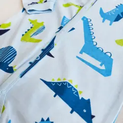 سرهمی آستین بلند وارداتی طرح دایناسور رنگ آبی برند Fagottino