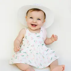 پیراهن دخترانه بالدار به همراه کلاه طرح گیلاس | فرشته‌گونه