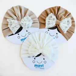 توربان دخترانه پاپیون دار برند ماوی | خاص و شیک