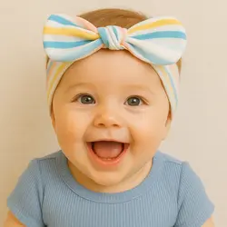 هدبند دخترانه طرح راه راه رنگی برند Maato | قیمت مناسب