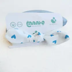 هدبند دخترانه طرح قلب های آبی برند Maato | زیبا و نرم