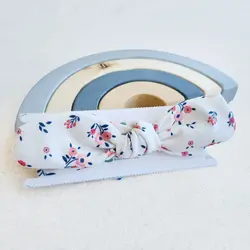 هدبند دخترانه طرح گل های صورتی سرمه ای برند Maato | خاص و شیک