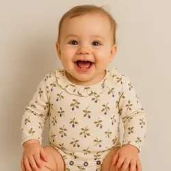 بادی دخترانه آستین بلند طرح شاتوت برند Lil Atelier