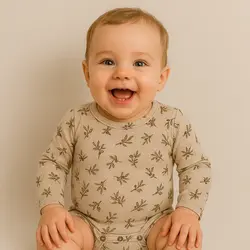 بادی دخترانه آستین بلند طرح زیتون برند Lil Atelier