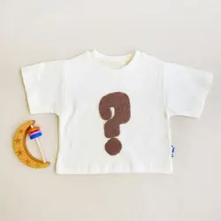 ست تیشرت و شلوارک بیسکویتی طرح علامت سوال برند ماوی