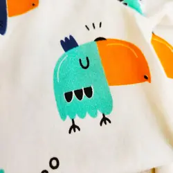 رامپر طرح پرنده کد 10071 | خرید فوری لباس نوزادی شیک