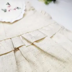 پیراهن مجلسی دخترانه یقه ب ب رنگ کرم | خرید با ارسال سریع