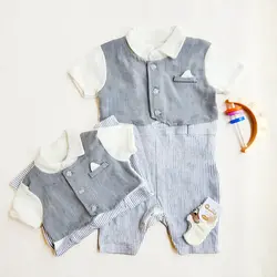 رامپر مجلسی پسرانه جلیقه دار برند Redtag Baby | طراحی خاص