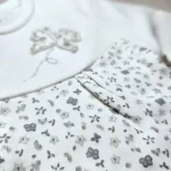 بادی آستین کوتاه دخترانه طرح پروانه برند بی بی وان