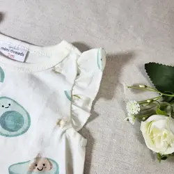 رامپر وارداتی دخترانه طرح آواکادو برند Mimi Threads | توتوبیبی