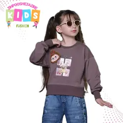 کراپ دخترانه آستین بلند لبوبو برجسته