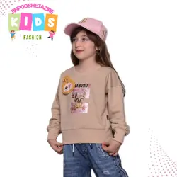 کراپ دخترانه آستین بلند لبوبو برجسته