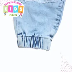 شلوار اسلش دخترانه کارشده جین کجراه