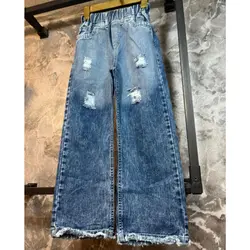 شلوار بچه‌گانه نیم بگ زاپ‌دار مناسب ۸ تا ۱۴ سال - جین پوش جزیره