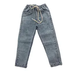 شلوار لی بچگانه مام فیت آبی روشن - جین پوش جزیره